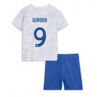 Frankrig Olivier Giroud #9 Udebane Trøje Børn VM 2022 Kortærmet (+ Korte bukser)